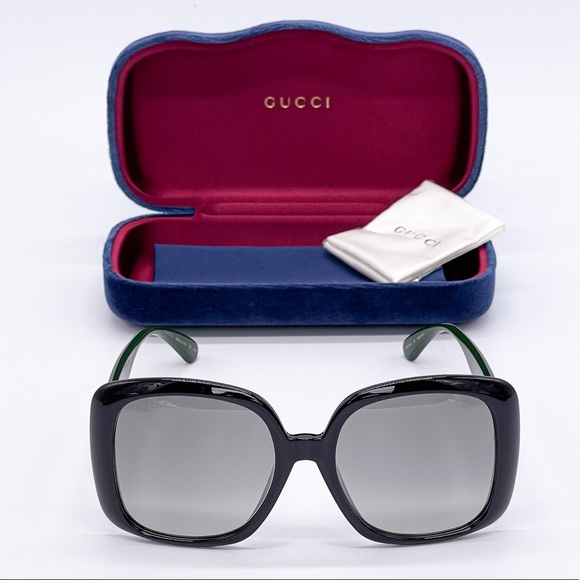 NEW GUCCI GG0714SA 001 BLACK SQUARE GUCCI SUNGLASSES GG0714S - Picture 3 of 12